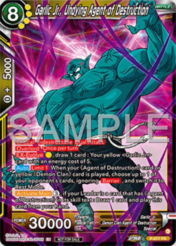 Image for Garlic Jr., Undying Agent of Destruction (Zenkai Series Tournament Pack Vol.11) (Tournament Promotion Cards) (P-677) - Dragon Ball Super: Masters