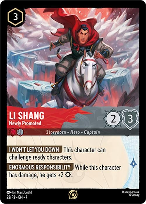 Image for Li Shang - Newly Promoted (Disney Lorcana Promo Cards) (22) - Disney Lorcana