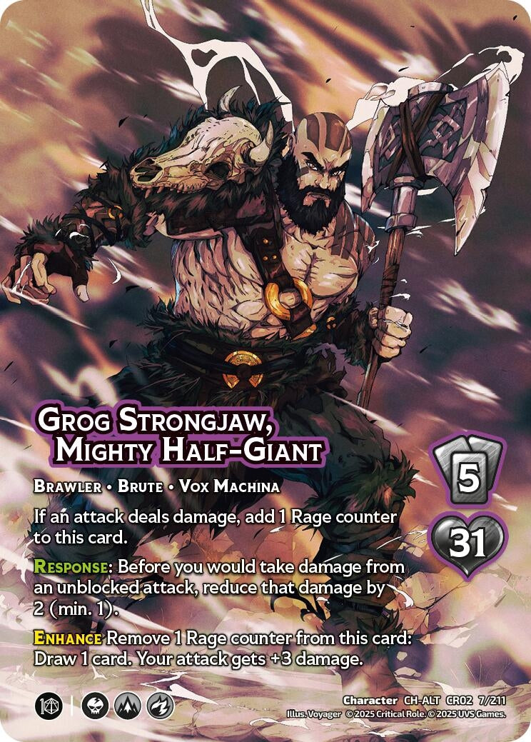 Image for Grog Strongjaw, Mighty Half-Giant (Alternate Art) (Critical Role: Heroes of Exandria) (7/211) - UniVersus