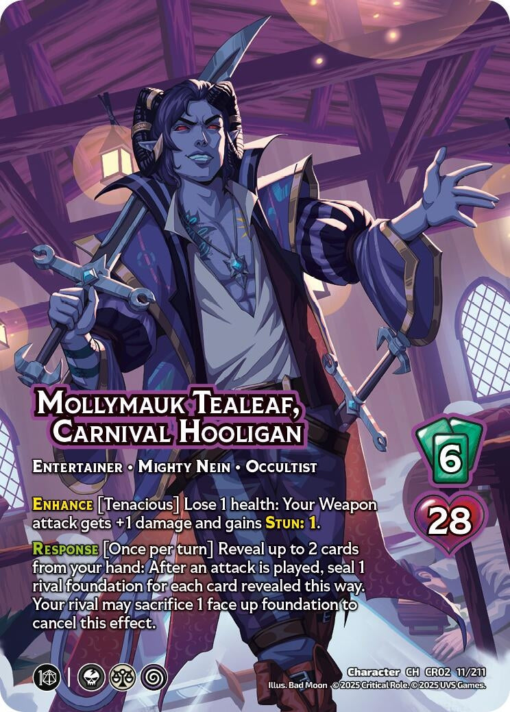 Image for Mollymauk Tealeaf, Carnival Hooligan (Critical Role: Heroes of Exandria) (11/211) - UniVersus