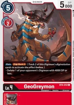 GeoGreymon (BT4-012) - Great Legend (Common) [BT-04-BT4-012]