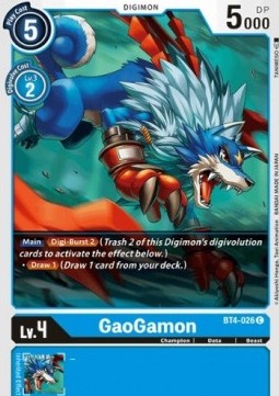 Gaogamon (BT4-026) - Great Legend (Common) [BT-04-BT4-026]