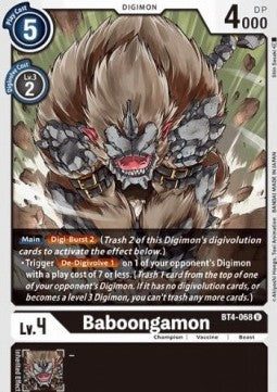 Baboongamon (BT4-068) - Great Legend (Uncommon) [BT-04-BT4-068]