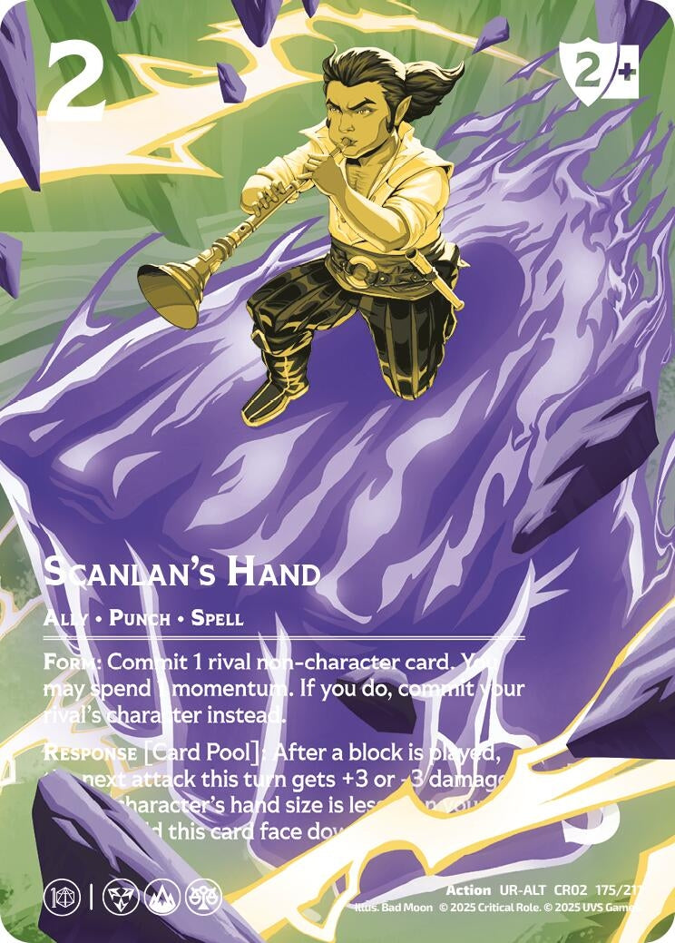 Image for Scanlan's Hand (Alternate Art) (Critical Role: Heroes of Exandria) (175/211) - UniVersus