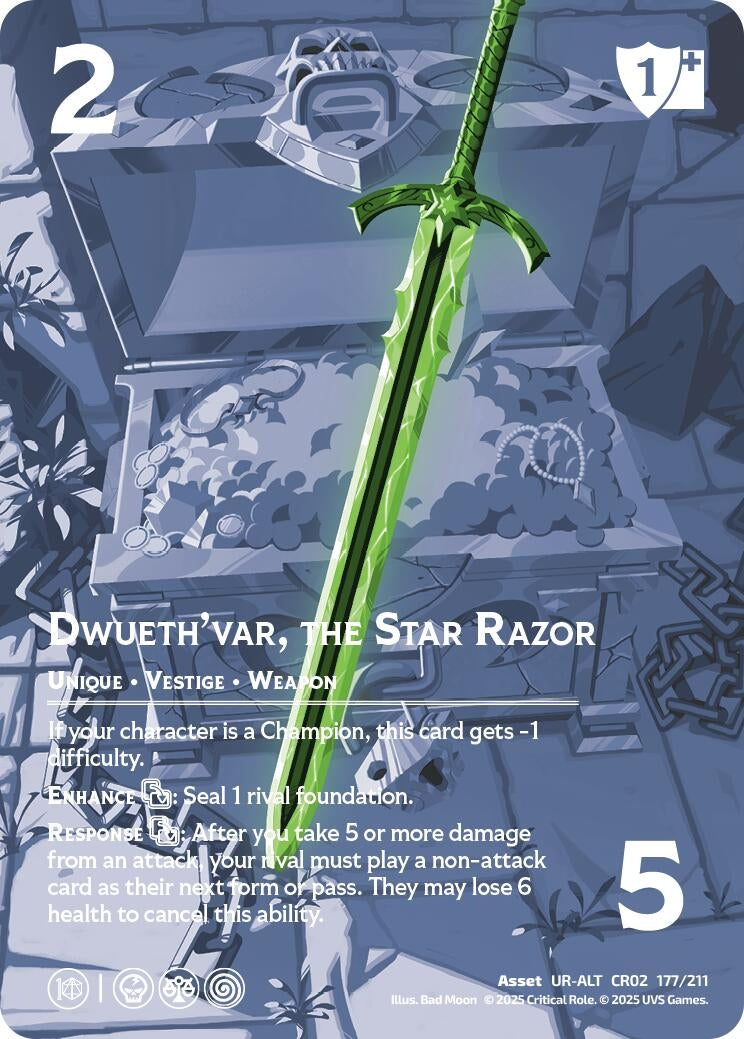 Image for Dwueth'var, Star Razor (Alternate Art) (Critical Role: Heroes of Exandria) (177/211) - UniVersus