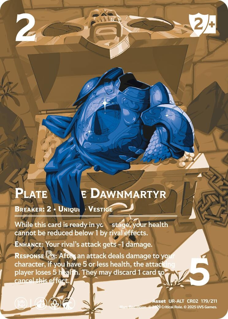 Image for Plate of the Dawnmartyr (Alternate Art) (Critical Role: Heroes of Exandria) (179/211) - UniVersus