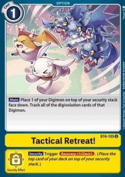 Tactical Retreat! (BT4-105) - Great Legend (Uncommon) [BT-04-BT4-105]