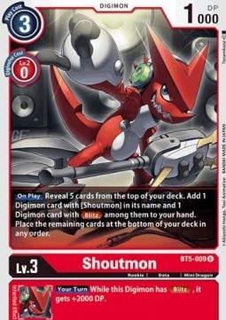Shoutmon (BT5-009) - Battle Of Omni (Uncommon) [BT-05-BT5-009]
