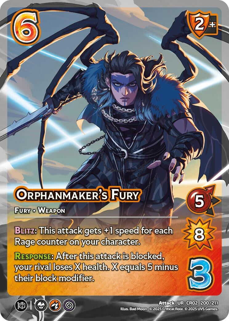 Image for Orphanmaker's Fury (Critical Role: Heroes of Exandria) (200/211) - UniVersus