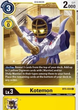 Kotemon (BT5-034) - Battle Of Omni (Common) [BT-05-BT5-034]