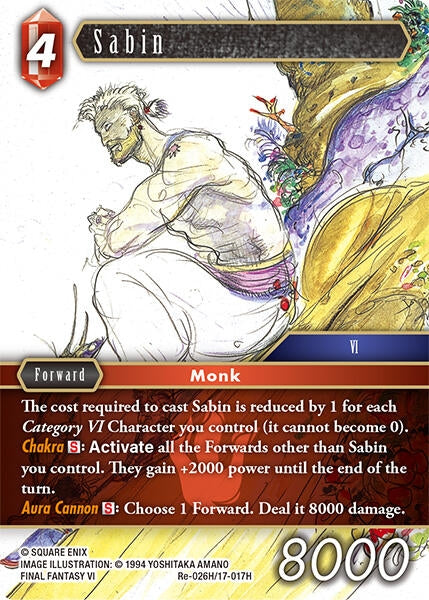 Image for Sabin (Legacy Collection) (Re-026H/17-017H) - Final Fantasy TCG