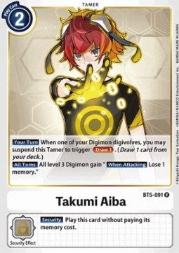 Takumi Aiba (BT5-091) - Battle Of Omni (Rare) [BT-05-BT5-091]