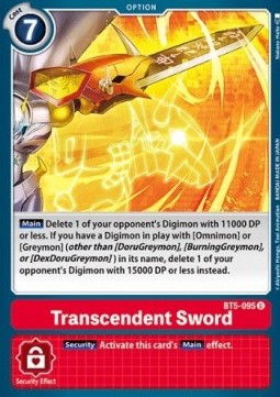 Transcendent Sword (BT5-095) - Battle Of Omni (Uncommon) [BT-05-BT5-095]