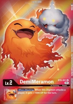 DemiMeramon (BT6-001) (V.2) - Promos: Double Diamond (Alternative Art) [BT-06P-BT6-001]