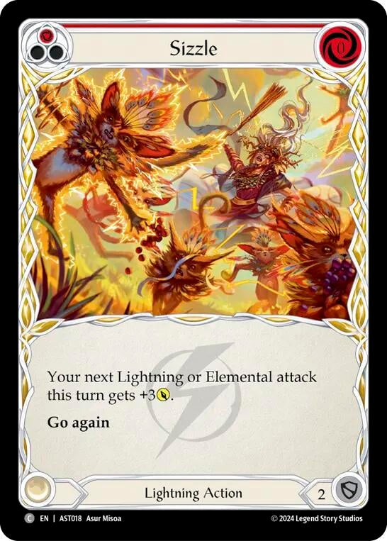 Image for Sizzle (Red) (Armory Deck: Aurora) (AST018) - Flesh and Blood TCG