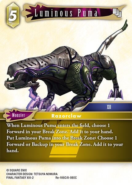 Image for Luminous Puma (Legacy Collection) (Re-106C/8-080C) - Final Fantasy TCG