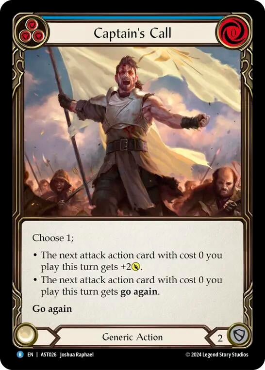 Image for Captain's Call (Blue) (Armory Deck: Aurora) (AST026) - Flesh and Blood TCG