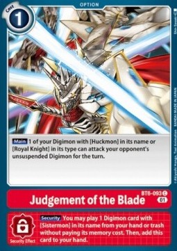 Judgement of the Blade (BT6-093) - Double Diamond (Common) [BT-06-BT6-093]
