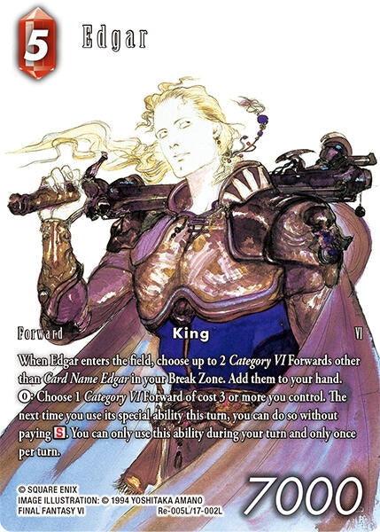 Image for Edgar (Full Art) (Legacy Collection) (Re-005L/17-002L) - Final Fantasy TCG