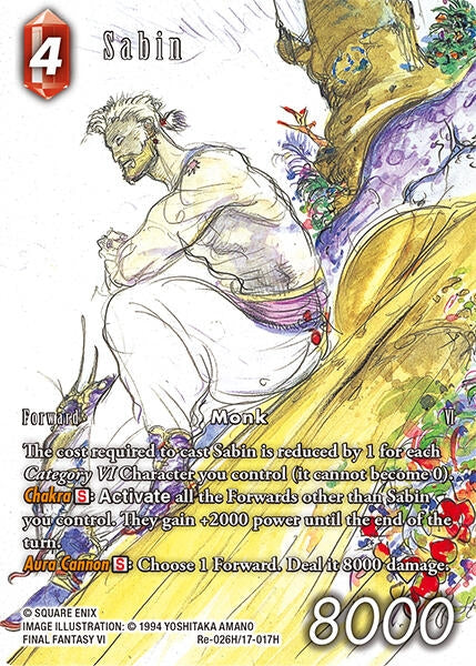 Image for Sabin (Full Art) (Legacy Collection) (Re-026H/17-017H) - Final Fantasy TCG