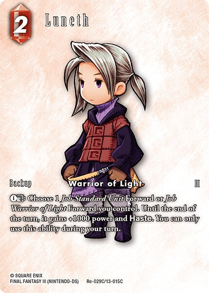Image for Luneth (Full Art) (Legacy Collection) (Re-029C/13-015C) - Final Fantasy TCG