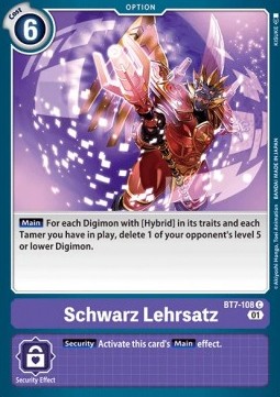 Schwarz Lehrsatz (BT7-108) - Next Adventure (Common) [BT-07-BT7-108]