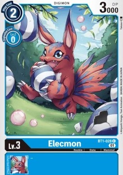 Elecmon (BT1-028) - Starter Deck: UlforceVeedramon (Alternative Art) [ST-8-BT1-028]