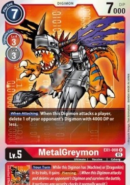 MetalGreymon (EX1-008) (V.1) - Classic Collection (Rare) [EX-01-EX1-008]