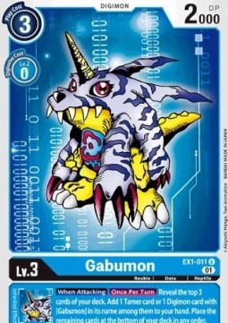 Gabumon (EX1-011) (V.1) - Classic Collection (Uncommon) [EX-01-EX1-011]