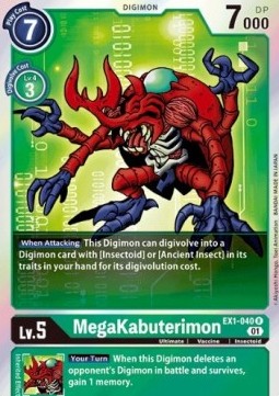 MegaKabuterimon (EX1-040) (V.1) - Classic Collection (Rare) [EX-01-EX1-040]