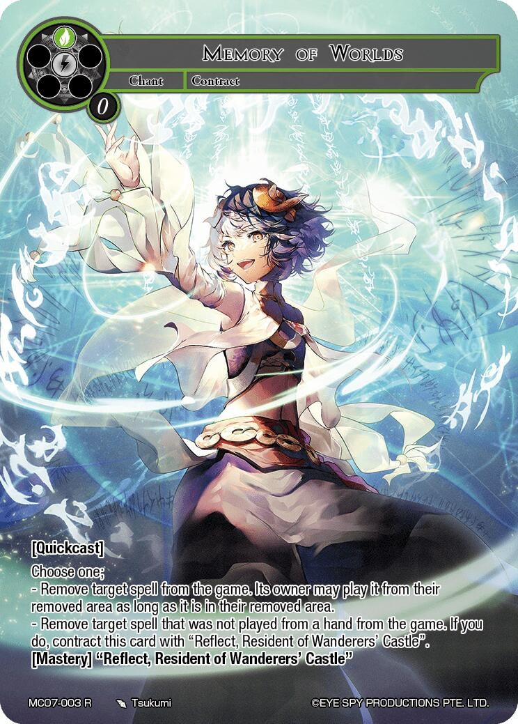 Image for Memory of Worlds // Recorder of Worlds (Memoria Collection 07) (MC07-003 JR) - Force of Will
