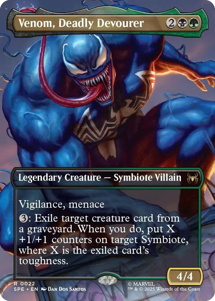Image for Venom, Deadly Devourer (Borderless) (Marvel's Spider-Man: Eternal-Legal) (22) - Magic: The Gathering