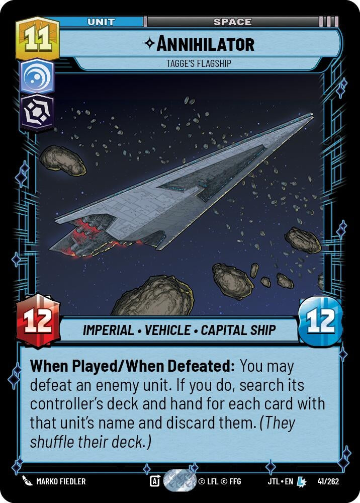 Image for Annihilator - Tagge's Flagship (Jump to Lightspeed) (041/262) - Star Wars: Unlimited