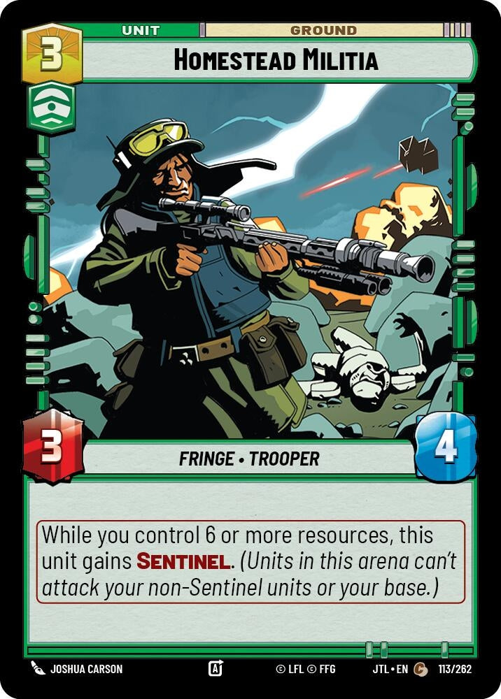 Image for Homestead Militia (Jump to Lightspeed) (113/262) - Star Wars: Unlimited