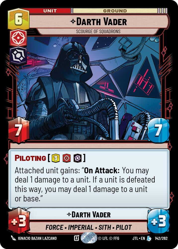 Image for Darth Vader - Scourge of Squadrons (Jump to Lightspeed) (142/262) - Star Wars: Unlimited