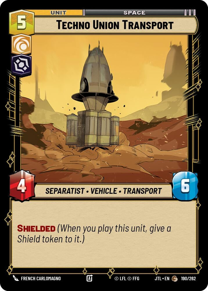 Image for Techno Union Transport (Jump to Lightspeed) (190/262) - Star Wars: Unlimited