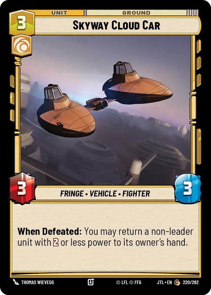 Image for Skyway Cloud Car (Jump to Lightspeed) (220/262) - Star Wars: Unlimited