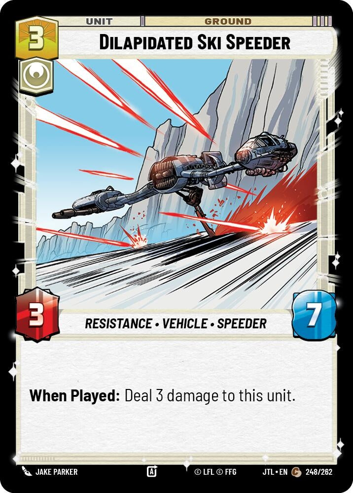Image for Dilapidated Ski Speeder (Jump to Lightspeed) (248/262) - Star Wars: Unlimited
