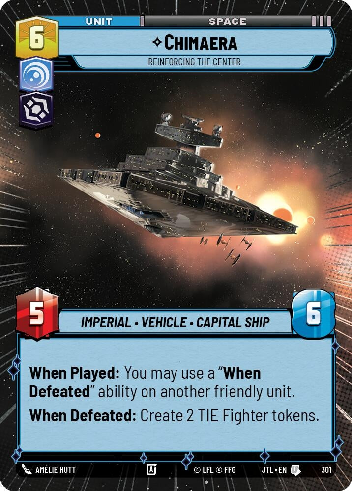 Image for Chimaera - Reinforcing the Center (Hyperspace) (Jump to Lightspeed) (301) - Star Wars: Unlimited