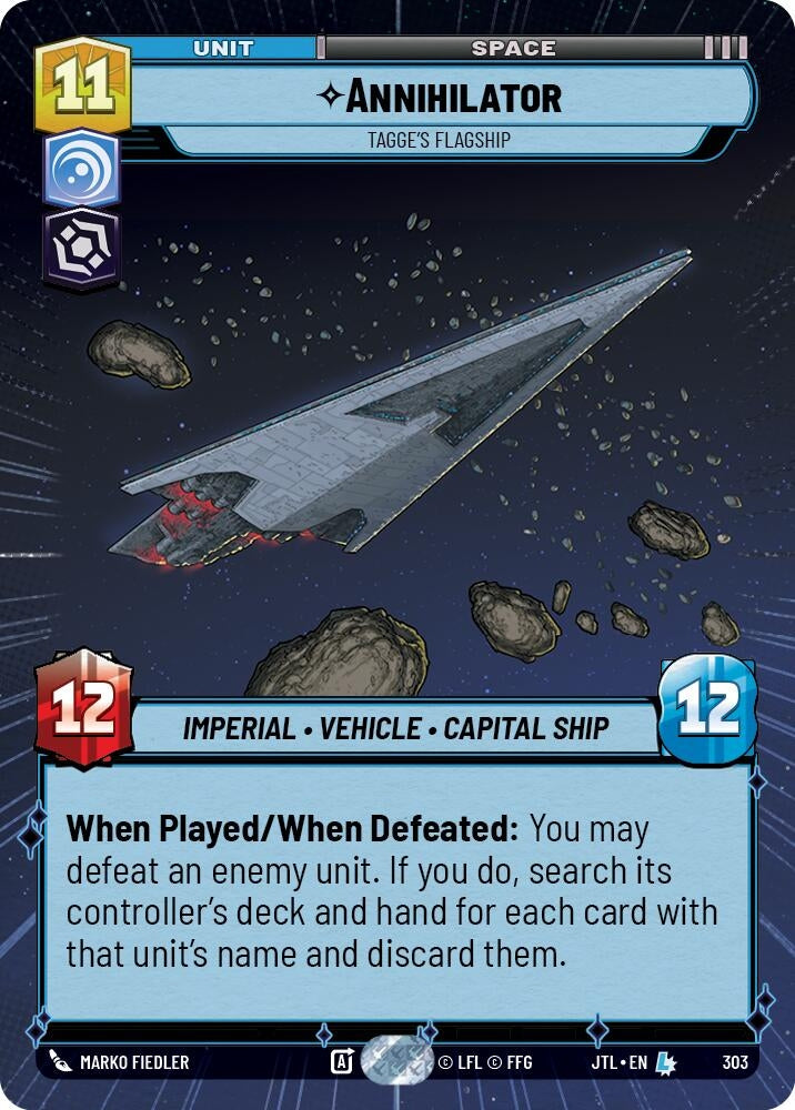 Image for Annihilator - Tagge's Flagship (Hyperspace) (Jump to Lightspeed) (303) - Star Wars: Unlimited