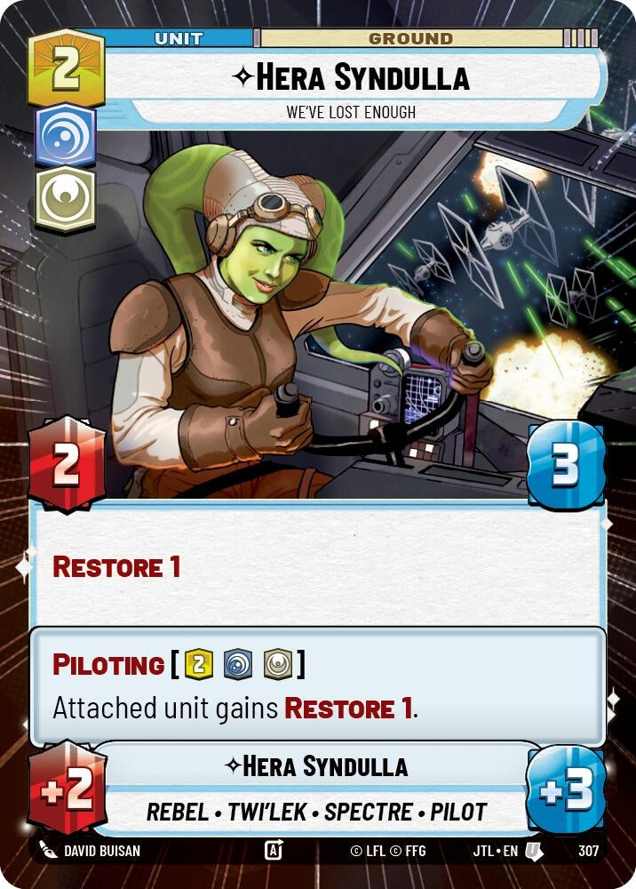 Image for Hera Syndulla - We've Lost Enough (Hyperspace) (Jump to Lightspeed) (307) - Star Wars: Unlimited