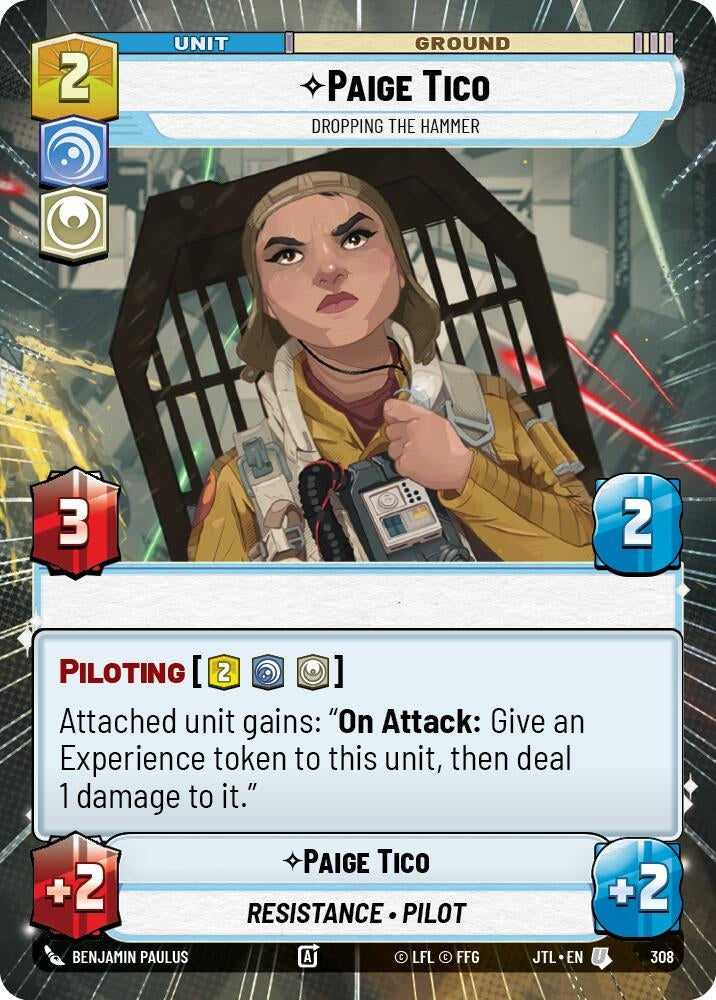 Image for Paige Tico - Dropping the Hammer (Hyperspace) (Jump to Lightspeed) (308) - Star Wars: Unlimited