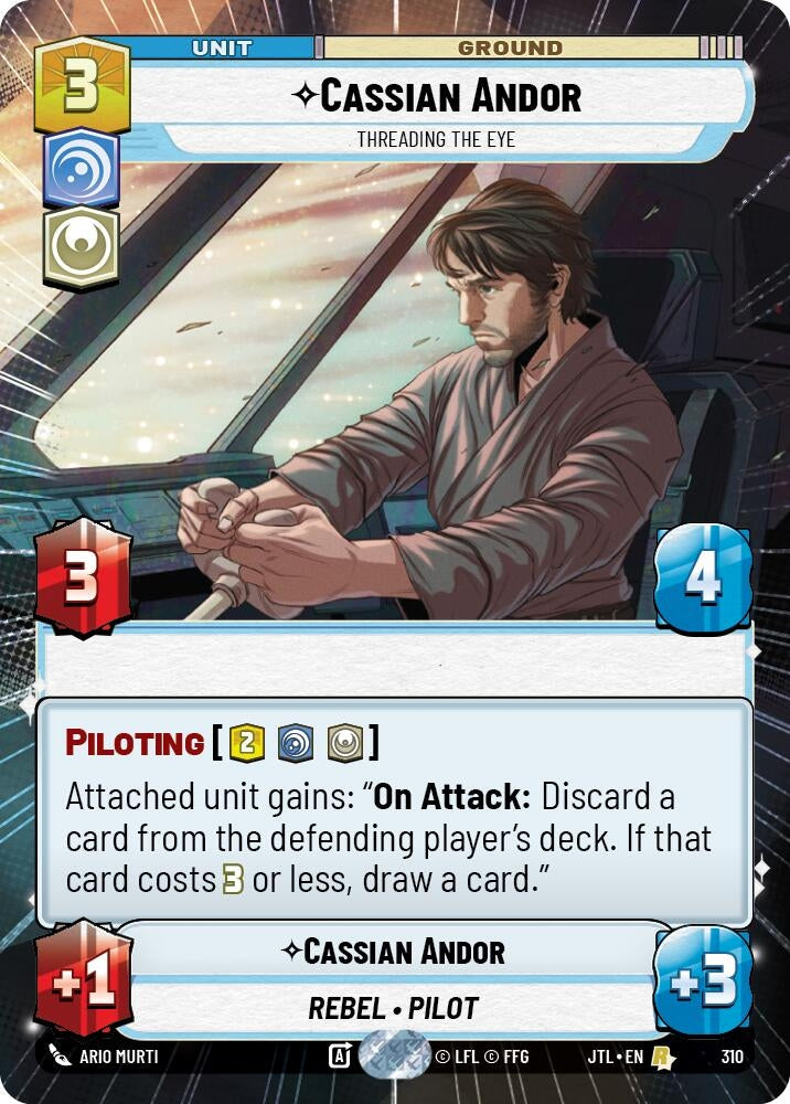 Image for Cassian Andor - Threading the Eye (Hyperspace) (Jump to Lightspeed) (310) - Star Wars: Unlimited