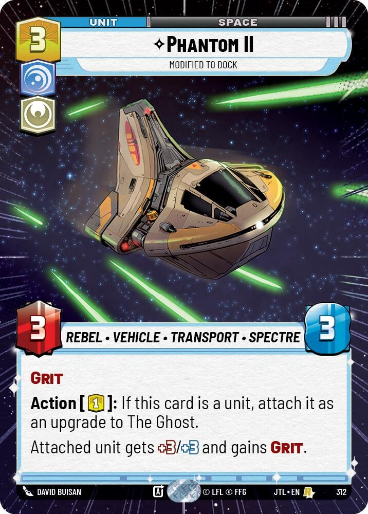 Image for Phantom II - Modified to Dock (Hyperspace) (Jump to Lightspeed) (312) - Star Wars: Unlimited