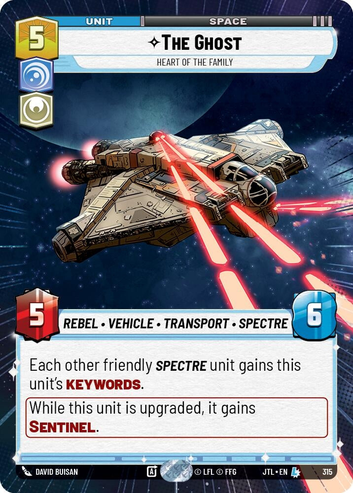 Image for The Ghost - Heart of the Family (Hyperspace) (Jump to Lightspeed) (315) - Star Wars: Unlimited