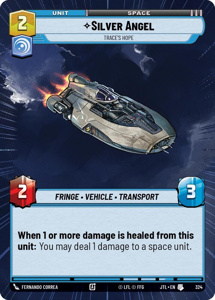 Image for Silver Angel - Trace's Hope (Hyperspace) (Jump to Lightspeed) (324) - Star Wars: Unlimited