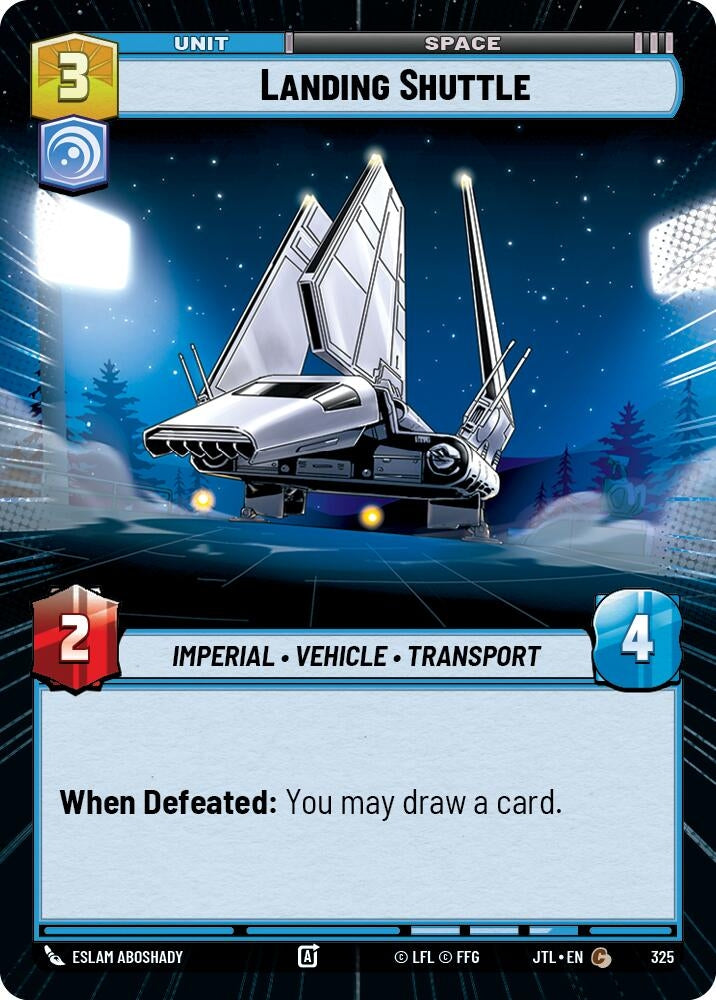 Image for Landing Shuttle (Hyperspace) (Jump to Lightspeed) (325) - Star Wars: Unlimited