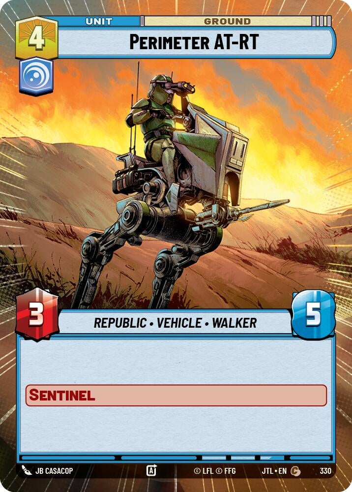Image for Perimeter AT-RT (Hyperspace) (Jump to Lightspeed) (330) - Star Wars: Unlimited