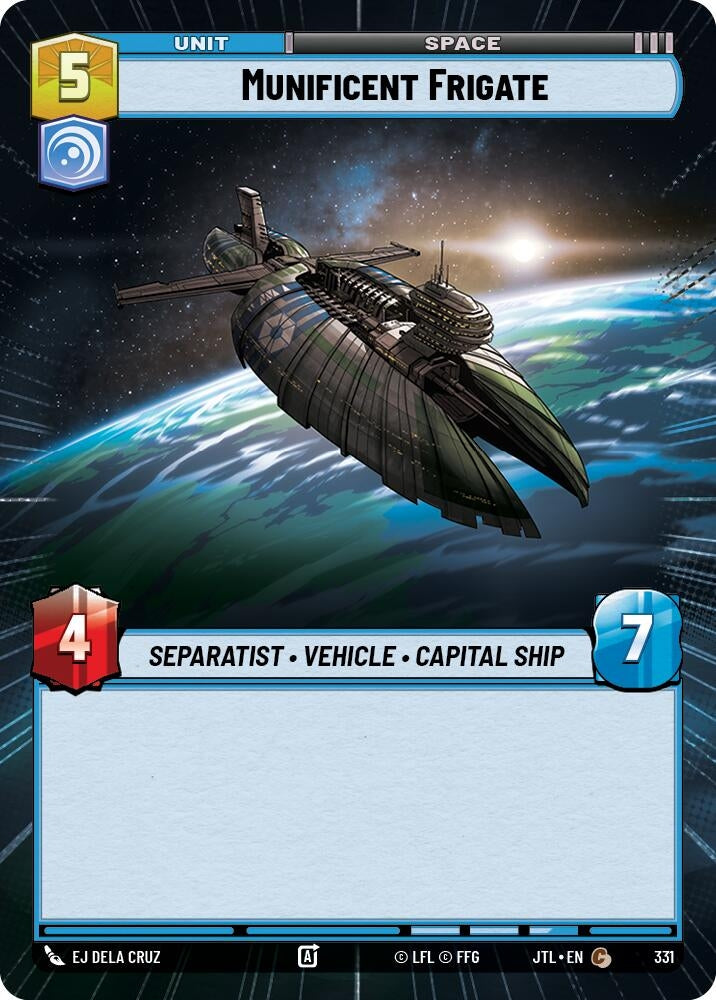 Image for Munificent Frigate (Hyperspace) (Jump to Lightspeed) (331) - Star Wars: Unlimited