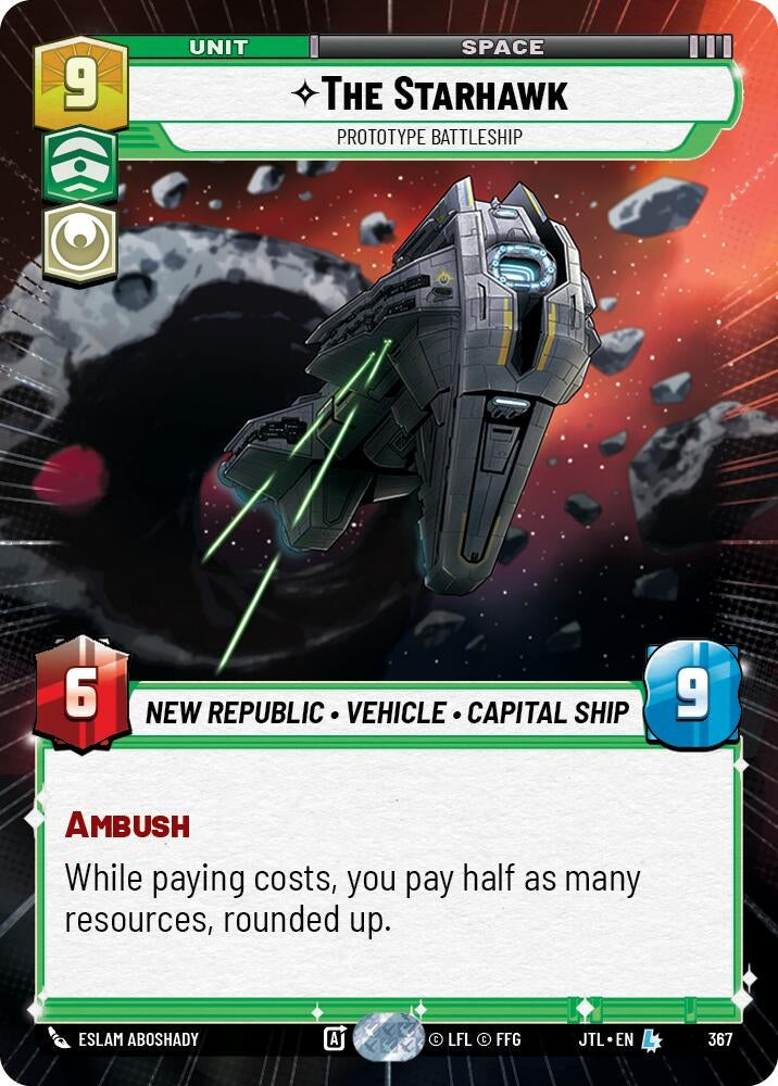 Image for The Starhawk - Prototype Battleship (Hyperspace) (Jump to Lightspeed) (367) - Star Wars: Unlimited